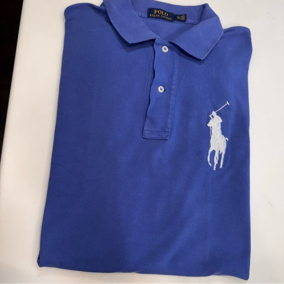 Polo Ralph Lauren Big Pony Polo/Golf Shirt Short Sleeves Blue Sz XLT - Picture 1 of 10